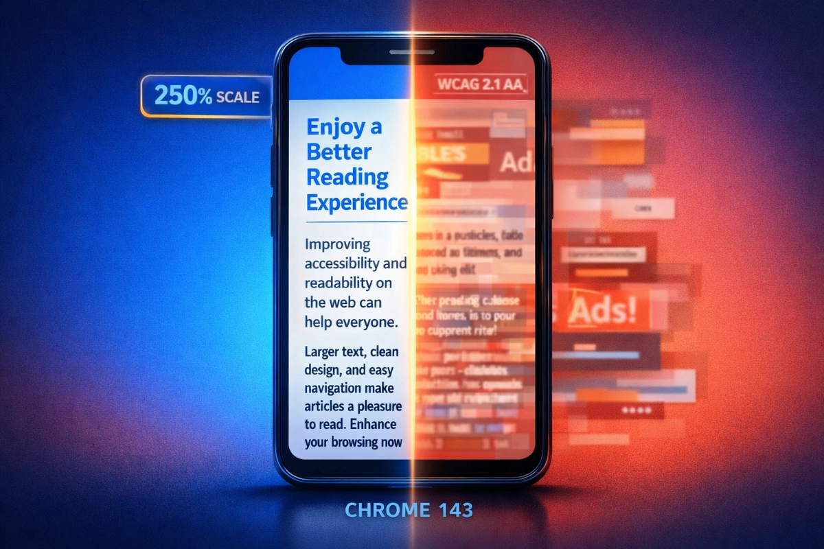 Featured image for Chrome Reading Mode: The Accessibility Overhaul Making Mobile Articles Readable