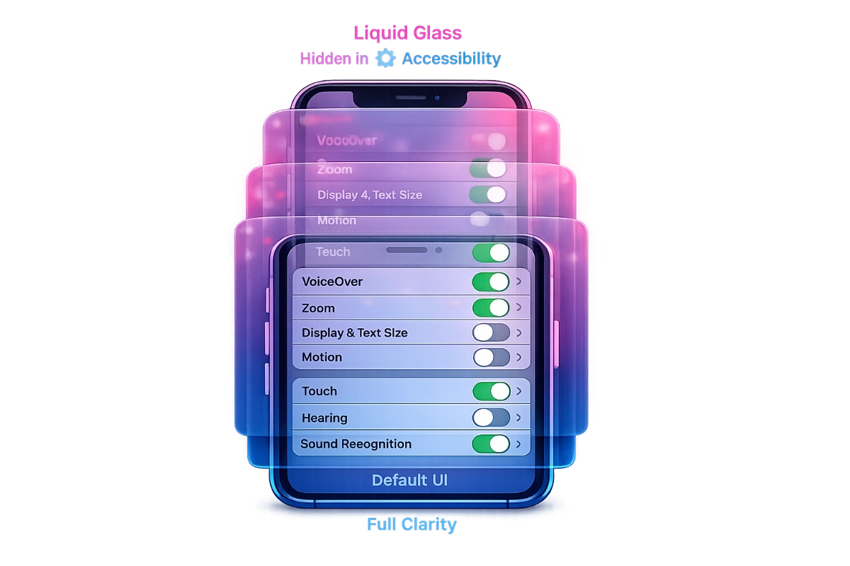 Featured image for Liquid Glass UI on iOS 26: Why Apple Buried the Solution