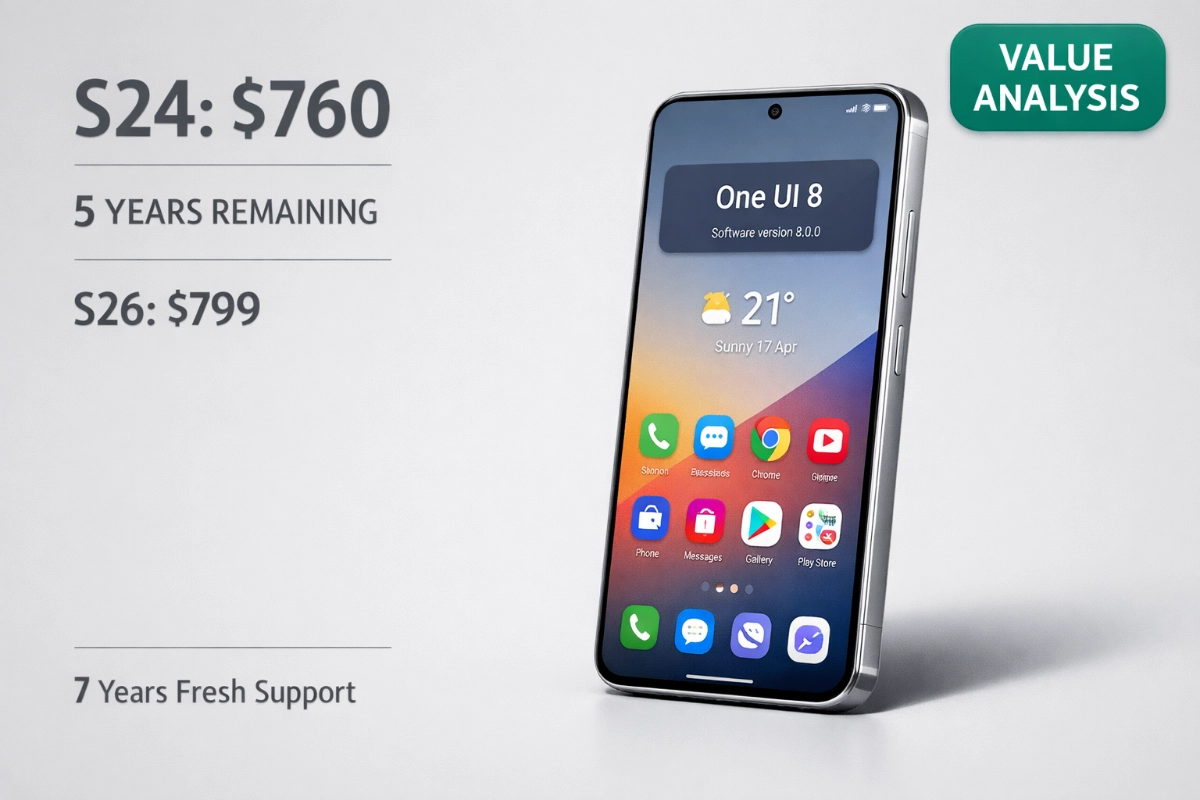 Featured image for Galaxy S26 Launches February 25: The Update Math That Makes Last Year's S24 Still Competitive